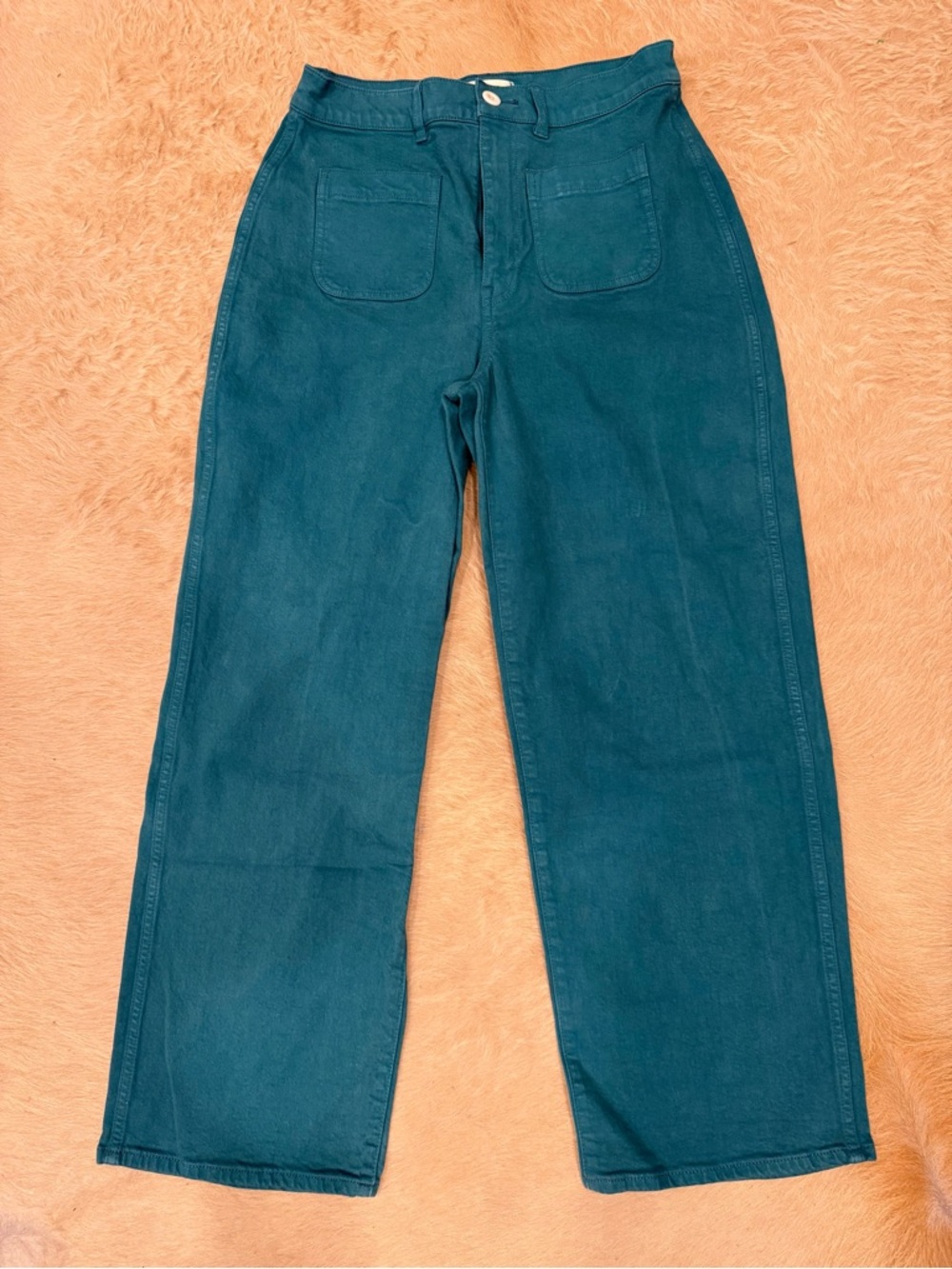 Madewell Emmett 2.0 wide leg crop in coastal sea - Picture 4 of 8